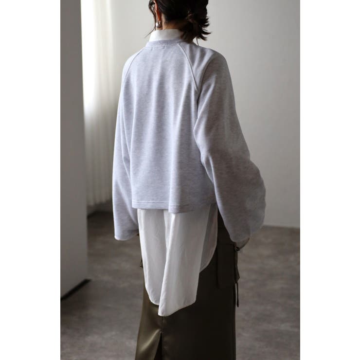 クロップドロゴスウェットプルオーバー 88-002728 | BONJOUR SAGAN | 詳細画像2 