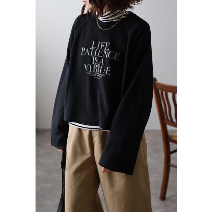 クロップドロゴスウェットプルオーバー 88-002728 | BONJOUR SAGAN | 詳細画像12 