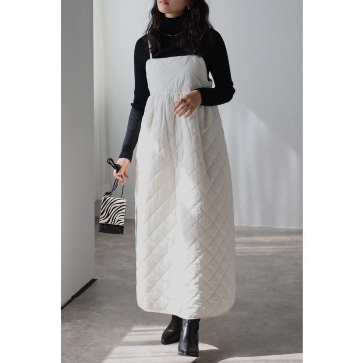 IVORY | キルティングキャミワンピース 88-002853 | BONJOUR SAGAN