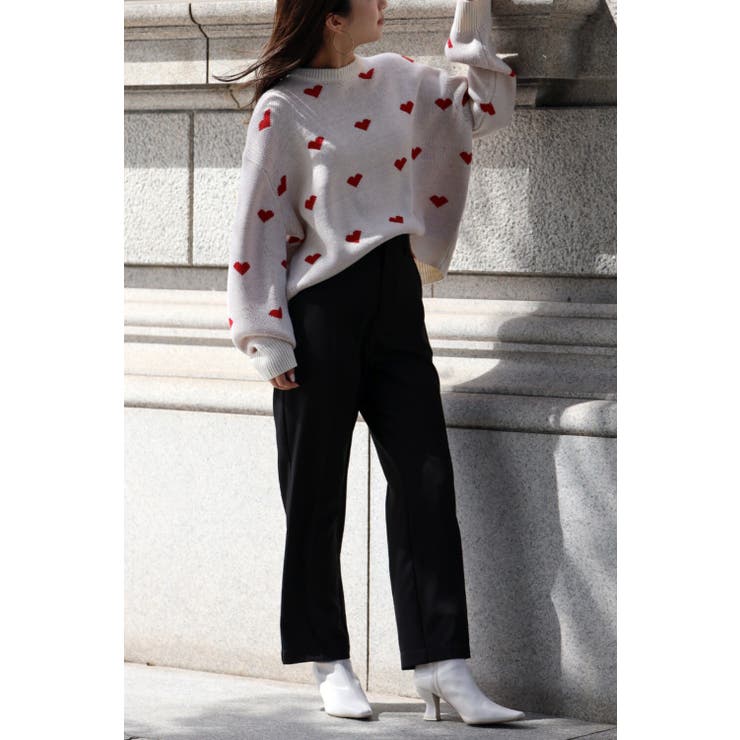 ハート柄ニット 88-002876 | BONJOUR SAGAN | 詳細画像1 