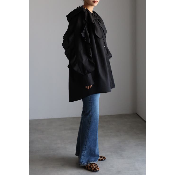 ＼新色ホワイト登場！ ラッフルカラー袖フリルチュニックブラウス 88 | BONJOUR SAGAN | 詳細画像8 