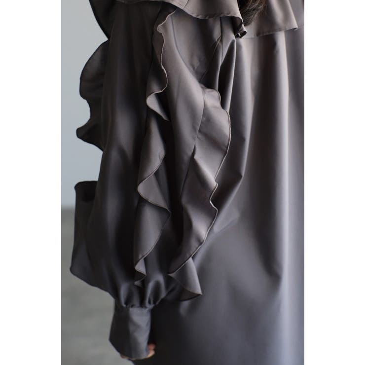 ＼新色ホワイト登場！ ラッフルカラー袖フリルチュニックブラウス 88 | BONJOUR SAGAN | 詳細画像14 