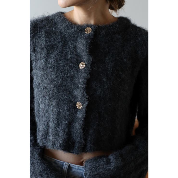 ワイドリブ金釦起毛クロップドカーディガン 88-002951 | BONJOUR SAGAN | 詳細画像3 