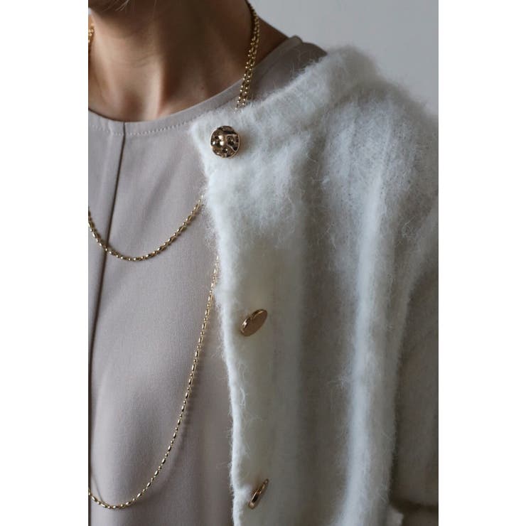 ワイドリブ金釦起毛クロップドカーディガン 88-002951 | BONJOUR SAGAN | 詳細画像6 