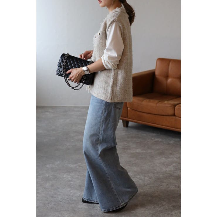 アゼフリンジニットベスト 88-003226/88-002960 | BONJOUR SAGAN | 詳細画像3 