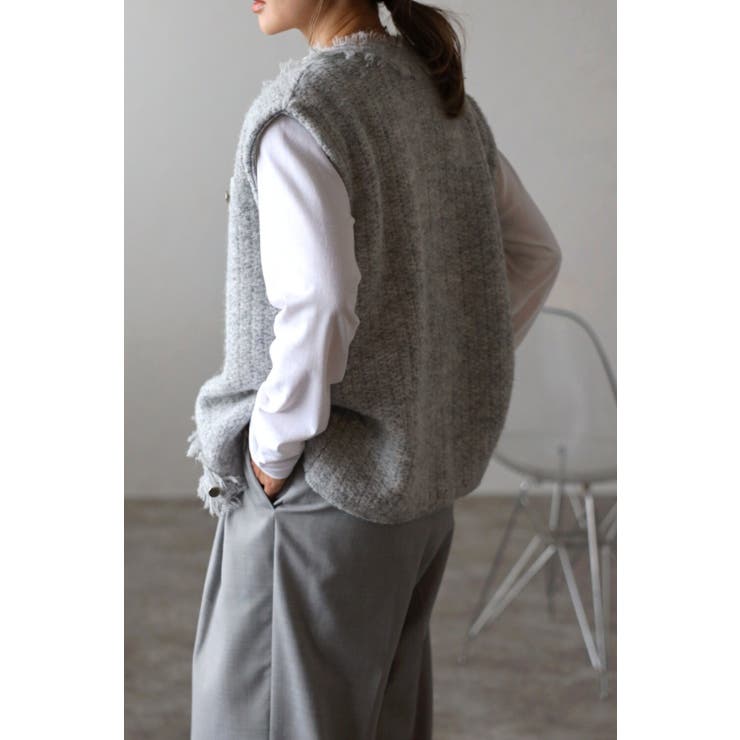 アゼフリンジニットベスト 88-003226/88-002960 | BONJOUR SAGAN | 詳細画像7 