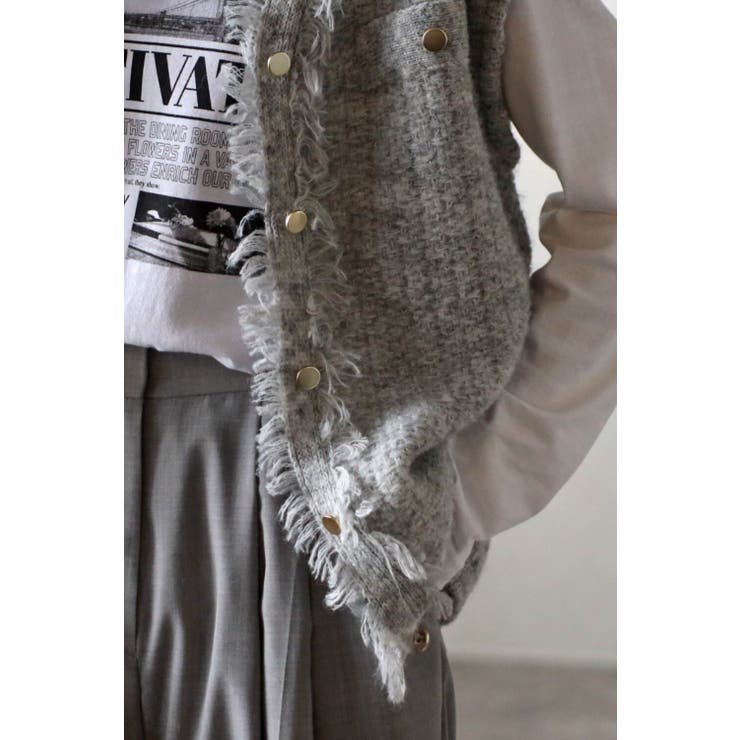 アゼフリンジニットベスト 88-003226/88-002960 | BONJOUR SAGAN | 詳細画像9 