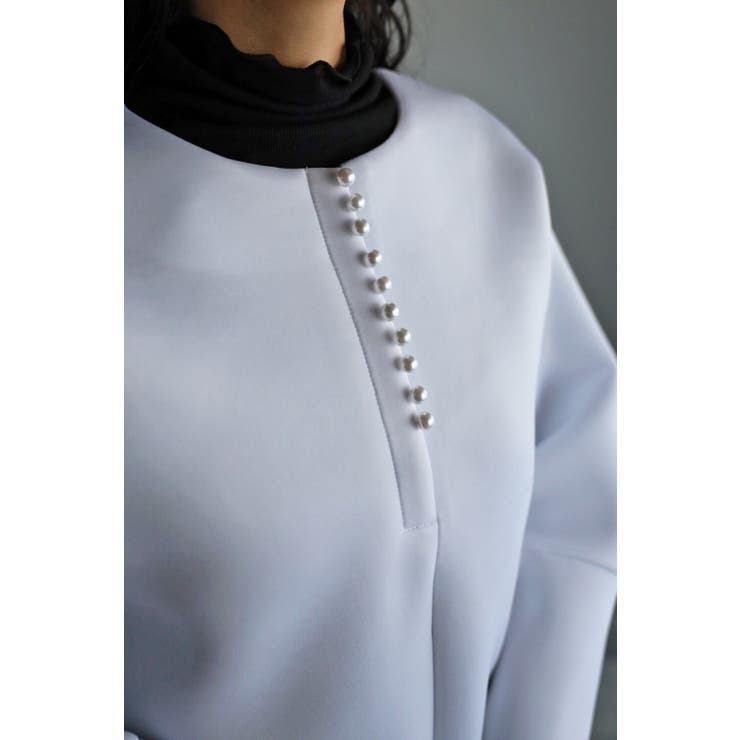 前後2WAYパールキーネックダンボールプルオーバー 88-003028 | BONJOUR SAGAN | 詳細画像13 