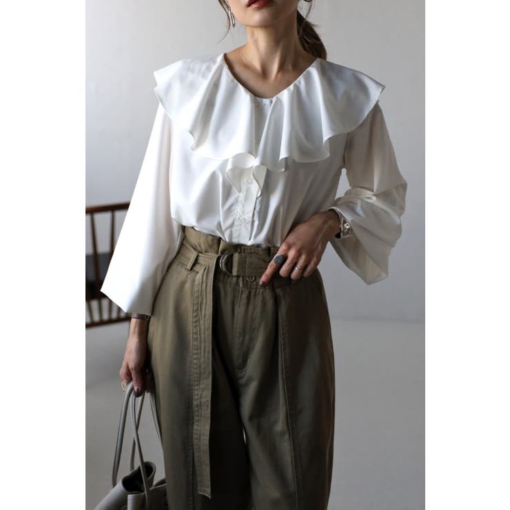 OFF-WHITE | フリルカラーシャツ | BONJOUR SAGAN