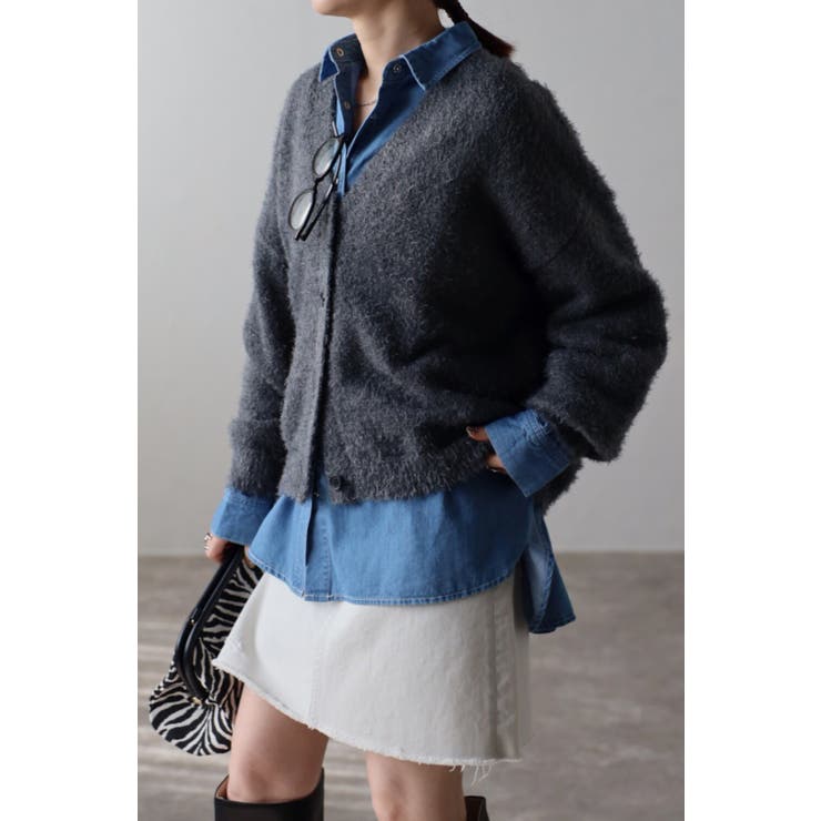 シャギーVネックカーディガン 88-003116 | BONJOUR SAGAN | 詳細画像4 