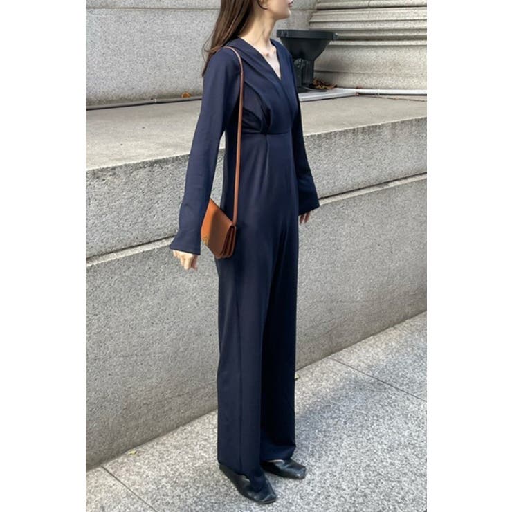 NAVY | ベルスリーブカシュクールオールインワン 88-003119 | BONJOUR SAGAN