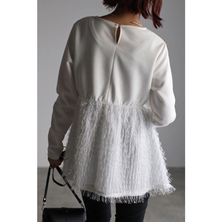 切替フェザージャガードフリンジ長袖プルオーバー 88-003120 | BONJOUR SAGAN | 詳細画像11 