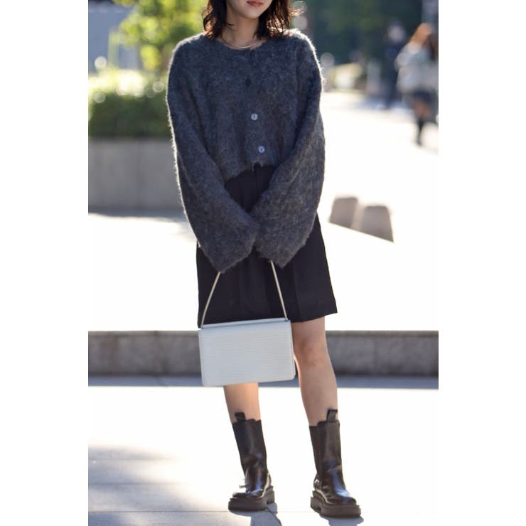 クロップドループヤーンニットカーディガン 88-003135 | BONJOUR SAGAN | 詳細画像1 