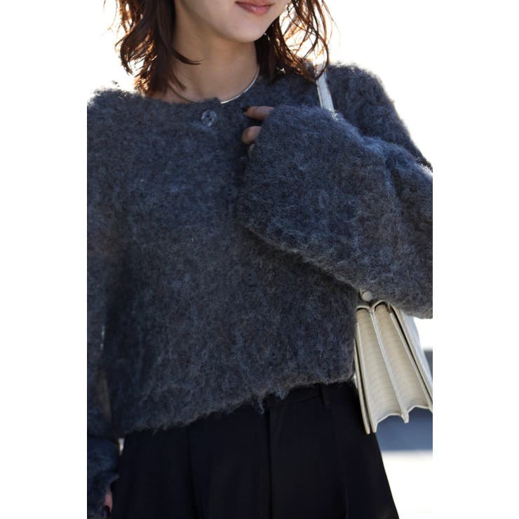 クロップドループヤーンニットカーディガン 88-003135 | BONJOUR SAGAN | 詳細画像8 