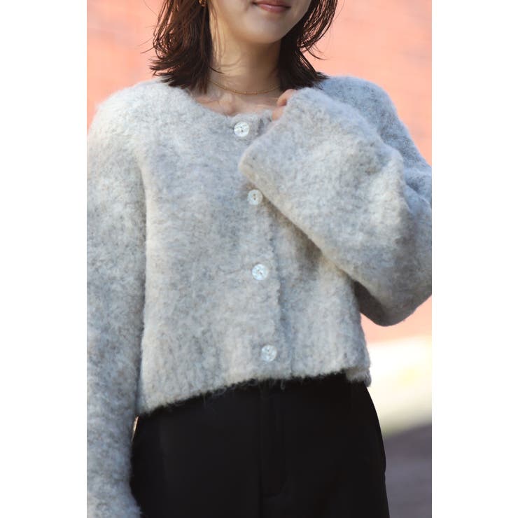 クロップドループヤーンニットカーディガン 88-003135 | BONJOUR SAGAN | 詳細画像15 