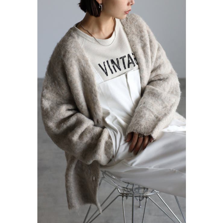 OATMEAL | ループヤーンニットカーディガン 88-003136 | BONJOUR SAGAN