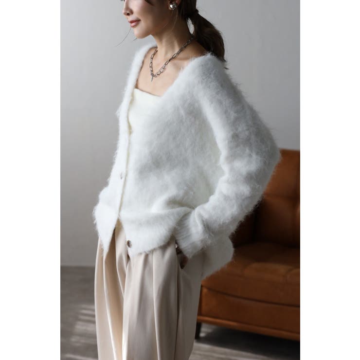 アルパカタッチディープVカーディガン 88-003150 | BONJOUR SAGAN | 詳細画像1 