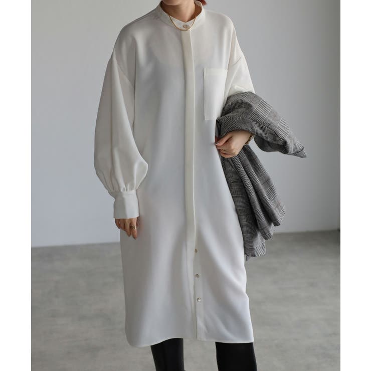 WHITE | えりんさんコラボ シャツワンピース 88-003158 | BONJOUR SAGAN