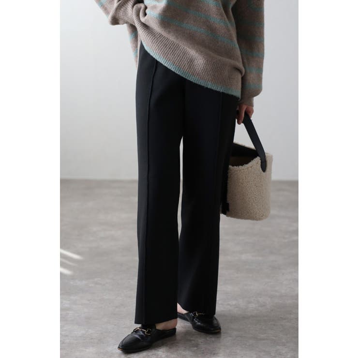 BLACK | ダンボールニットセンターシームパンツ 88-003170 | BONJOUR SAGAN