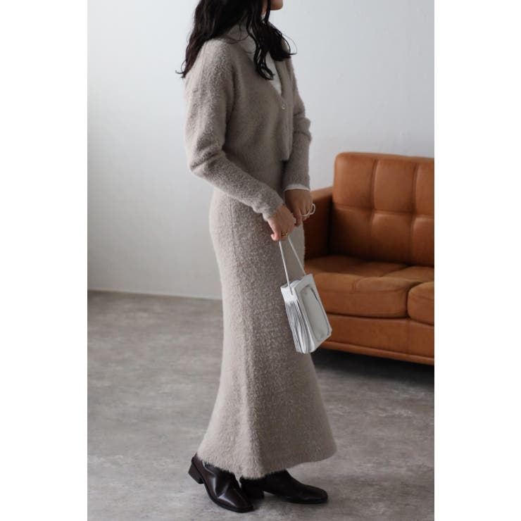 クロップド丈シャギーニットカーディガン 88-003182 | BONJOUR SAGAN | 詳細画像7 