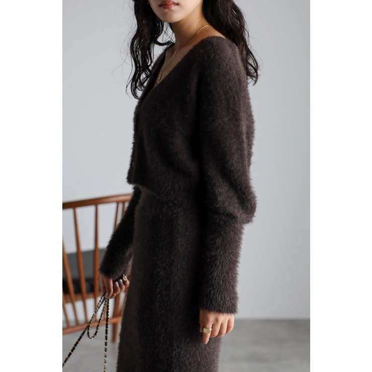 クロップド丈シャギーニットカーディガン 88-003182 | BONJOUR SAGAN | 詳細画像10 