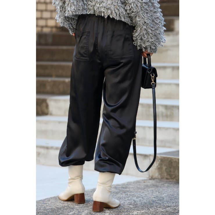 ウエストゴムサテンカーゴパンツ 88-003187 | BONJOUR SAGAN | 詳細画像12 