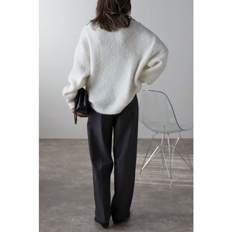 ウール混ブークレーニットプルオーバー 88-003211 | BONJOUR SAGAN | 詳細画像5 