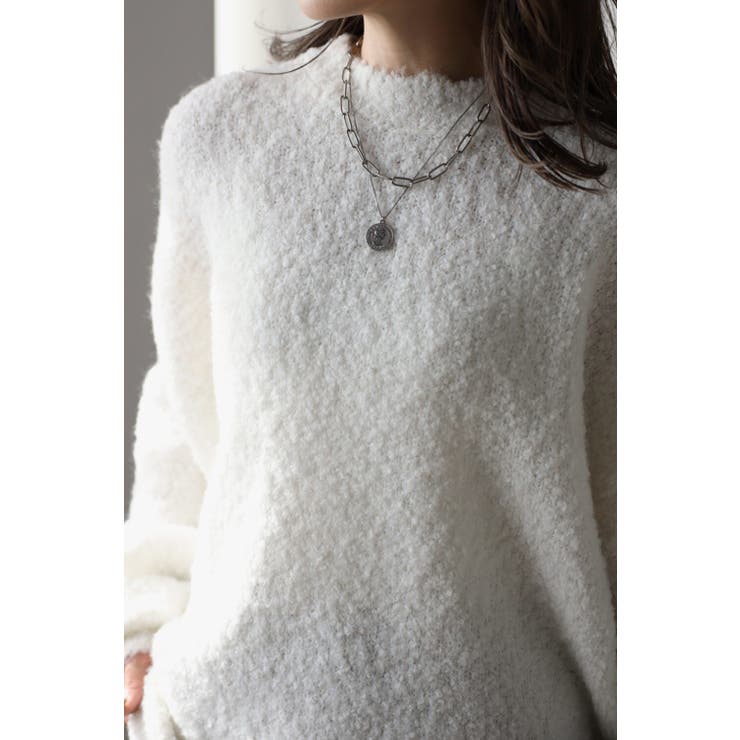 ウール混ブークレーニットプルオーバー 88-003211 | BONJOUR SAGAN | 詳細画像6 