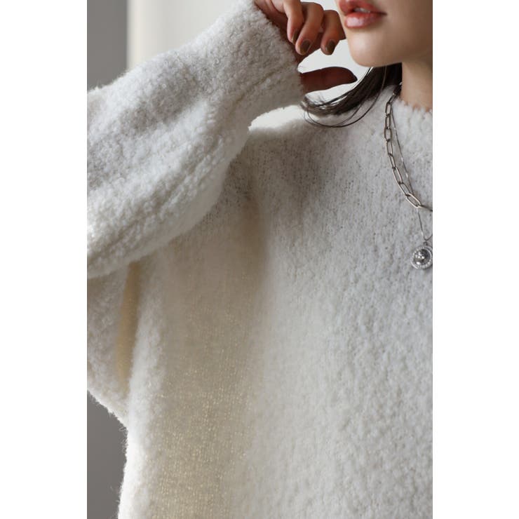 ウール混ブークレーニットプルオーバー 88-003211 | BONJOUR SAGAN | 詳細画像7 