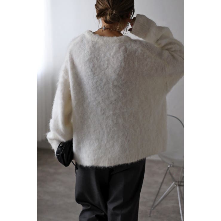 シャギーモヘアライククルーネックニット 88-003356 | BONJOUR SAGAN | 詳細画像4 