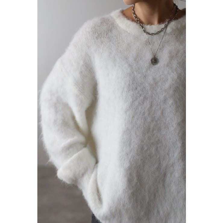 シャギーモヘアライククルーネックニット 88-003356 | BONJOUR SAGAN | 詳細画像6 