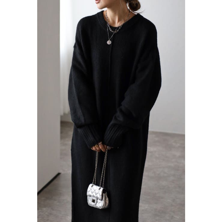 センターシームラウンドカットニットワンピ 88-003223 | BONJOUR SAGAN | 詳細画像2 