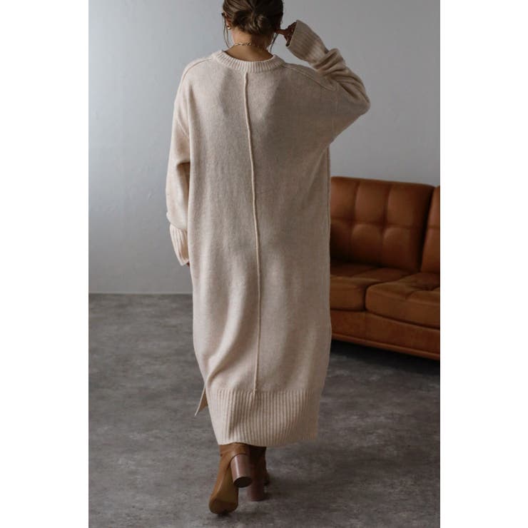 センターシームラウンドカットニットワンピ 88-003223 | BONJOUR SAGAN | 詳細画像12 