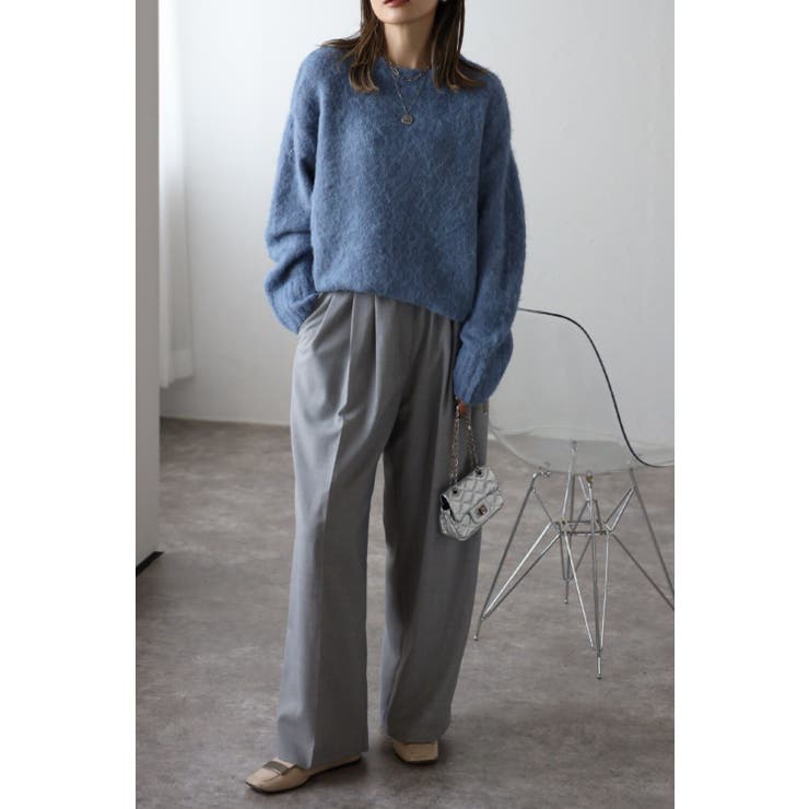 シャギーテンジククルーネックニット 88-003225 | BONJOUR SAGAN | 詳細画像1 