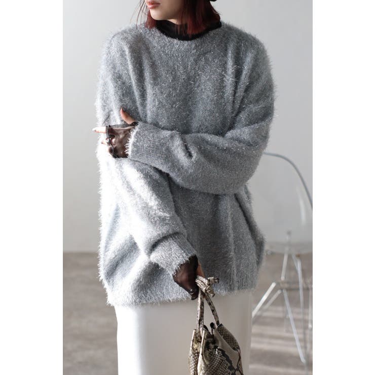 SILVER | ラメグリッターニット 88-003297 | BONJOUR SAGAN