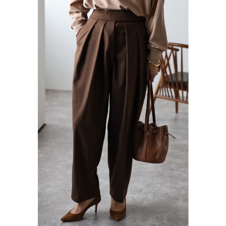 BROWN | ベルクロタックパンツ 88-003329 | BONJOUR SAGAN