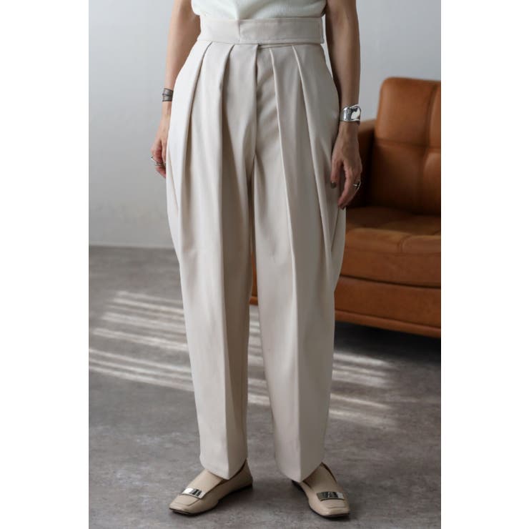 IVORY | ベルクロタックパンツ 88-003329 | BONJOUR SAGAN