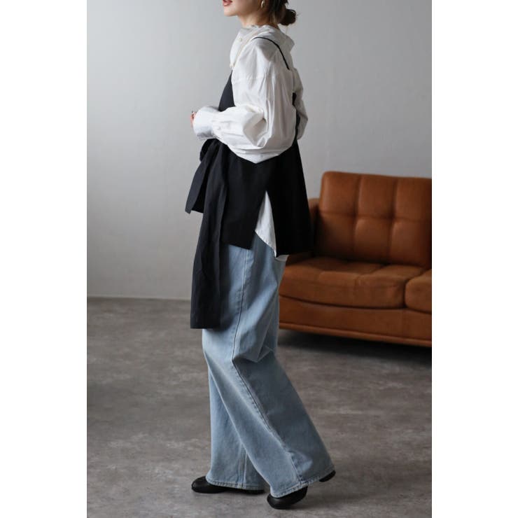 異素材ウエストリボンキャミビスチェ 88-003389 | BONJOUR SAGAN | 詳細画像4 