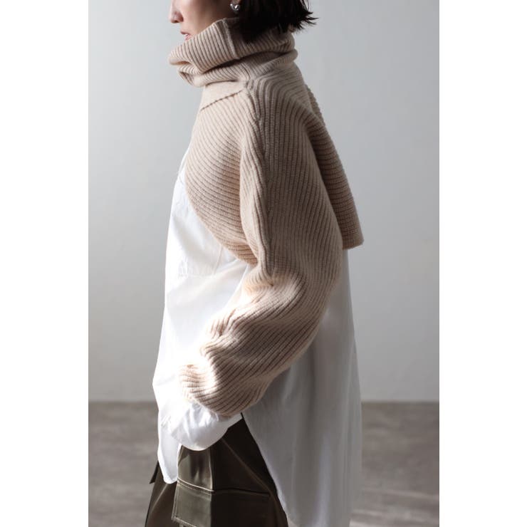 前後2WAYラップオフタートルニットトップ 88-003403 | BONJOUR SAGAN | 詳細画像3 