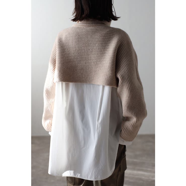 前後2WAYラップオフタートルニットトップ 88-003403 | BONJOUR SAGAN | 詳細画像4 