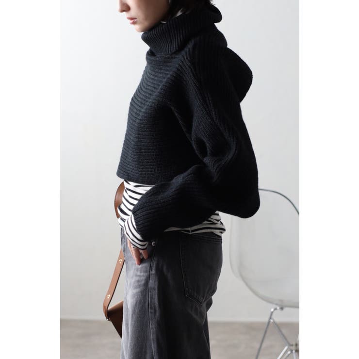 前後2WAYラップオフタートルニットトップ 88-003403 | BONJOUR SAGAN | 詳細画像10 