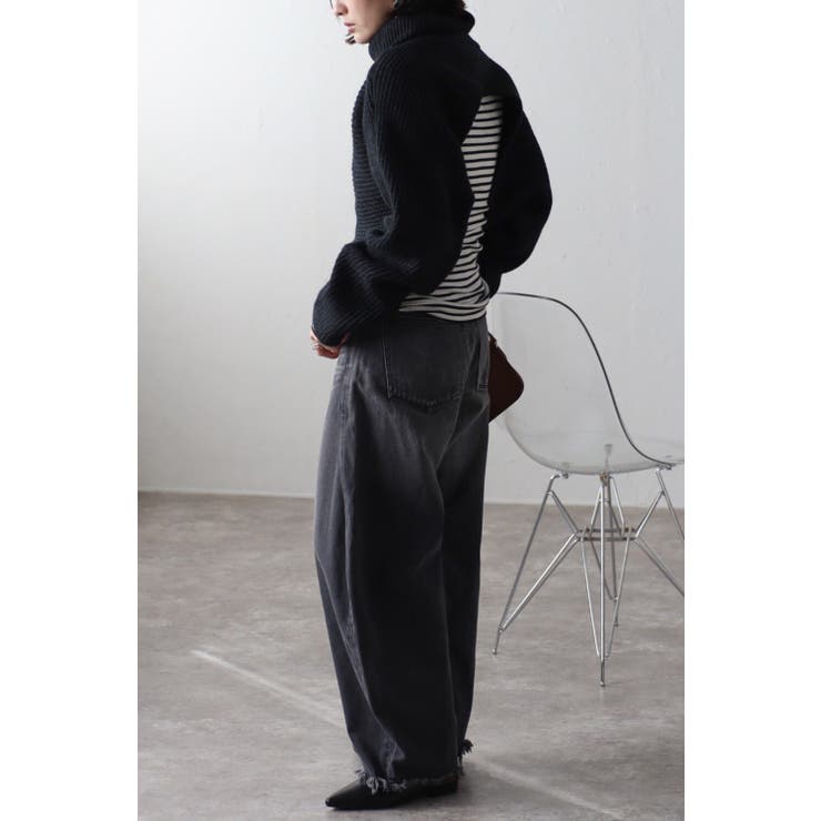 前後2WAYラップオフタートルニットトップ 88-003403 | BONJOUR SAGAN | 詳細画像11 