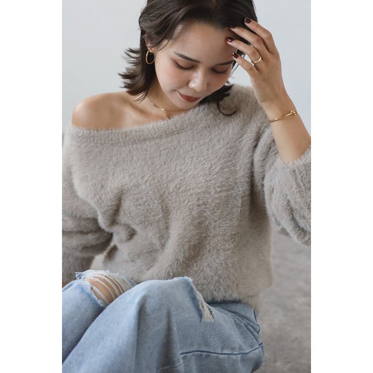 フェザーオフショルニットトップス 88-004399 | BONJOUR SAGAN | 詳細画像6 