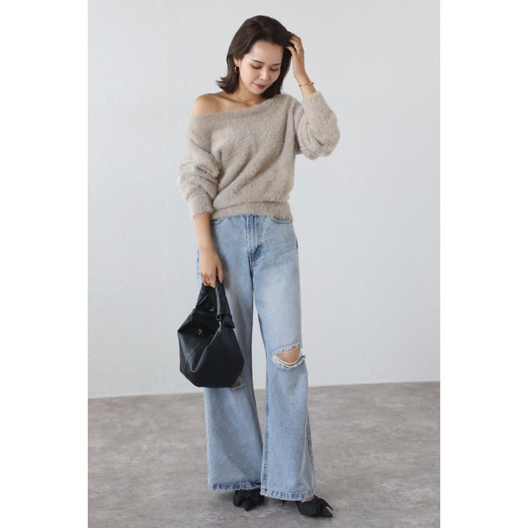 フェザーオフショルニットトップス 88-004399 | BONJOUR SAGAN | 詳細画像7 