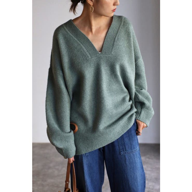 MINT | ディープVネックニット | BONJOUR SAGAN