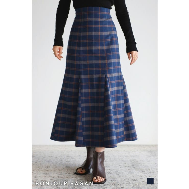 タータンチェックマーメイドスカート 88-001181 | BONJOUR SAGAN | 詳細画像1 