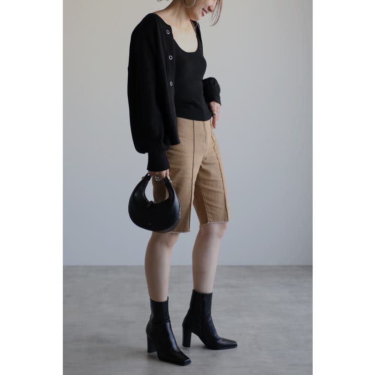 裾カットバミューダパンツ | BONJOUR SAGAN | 詳細画像4 