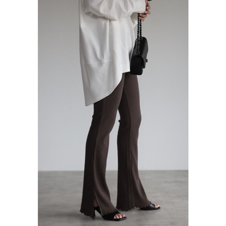 フレアリブレギンスパンツ 99 000632 | BONJOUR SAGAN | 詳細画像4 