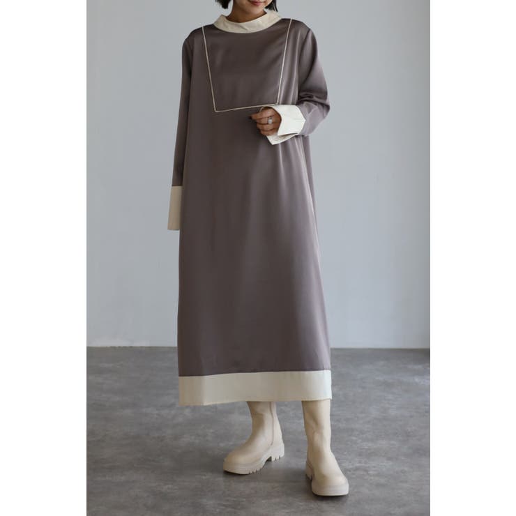 配色パイピングワンピース 77-000969 | BONJOUR SAGAN | 詳細画像10 