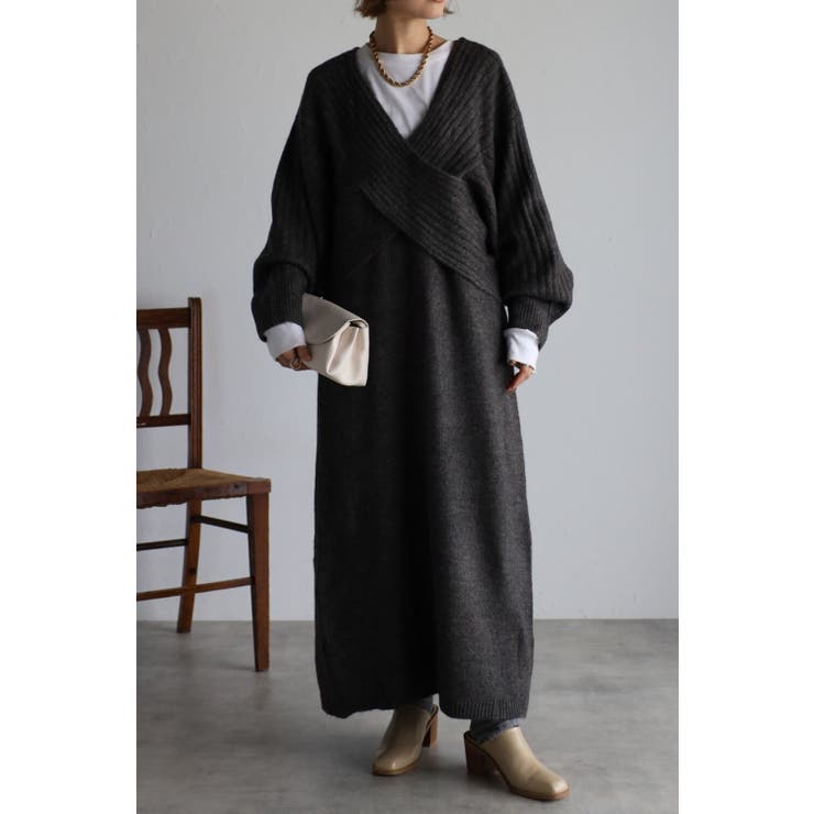 セーター付きディープVネックニットワンピース 88 002360 | BONJOUR SAGAN | 詳細画像3 